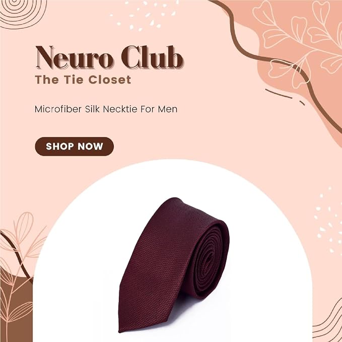 Men's Solid Micro Self Silk Necktie Formal/Casual Necktie For Men