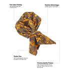 Peluche The Woodlot Copse Brown Cravat & Pocket Square set For Men